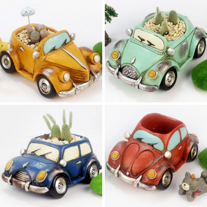 Set of 4- Retro Car Succulent Planters