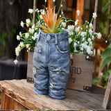 Denim Clothes Resin Garden Flower Pot