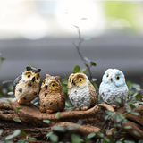 Cute Owl Resin Landscape Ornaments Decorations
