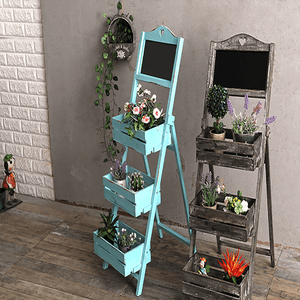 Outdoor Indoor Plant Ladder Shelf aplanter