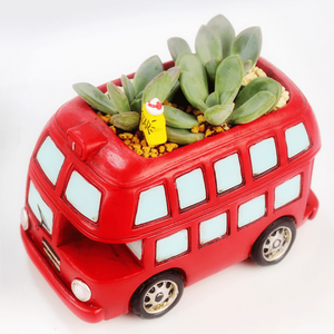 Set of 4- Bus, Car, Tricycle, Bike Succulent Planters aplanter