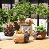 Set of 4 - Cute Squirrel Succulent Planter aplanter