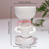 Sitting Posture Character Ceramic Flower Pots